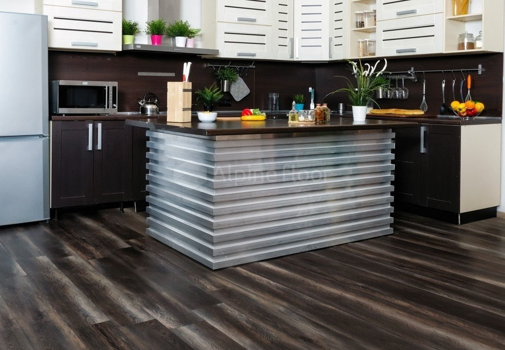 Кварцвиниловая плитка "Alpine Floor" Орех Темный  (1219*184*2мм) — купить в Великом Новгороде