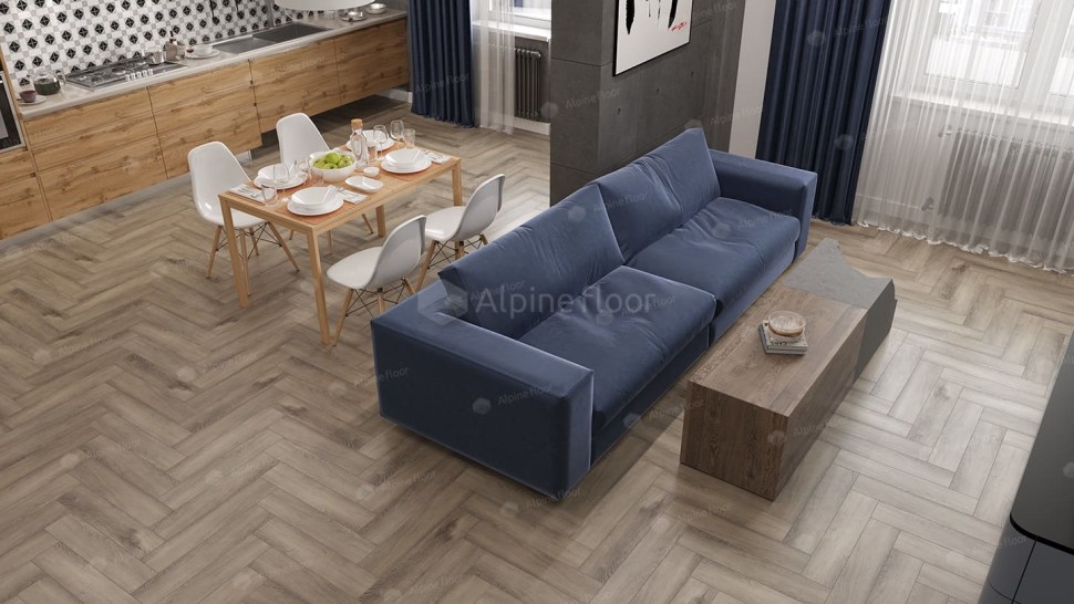 Виниловая плитка "Alpine Floor" Parquet LVT Дуб Исида (590*118*2,5 мм) — купить в Великом Новгороде