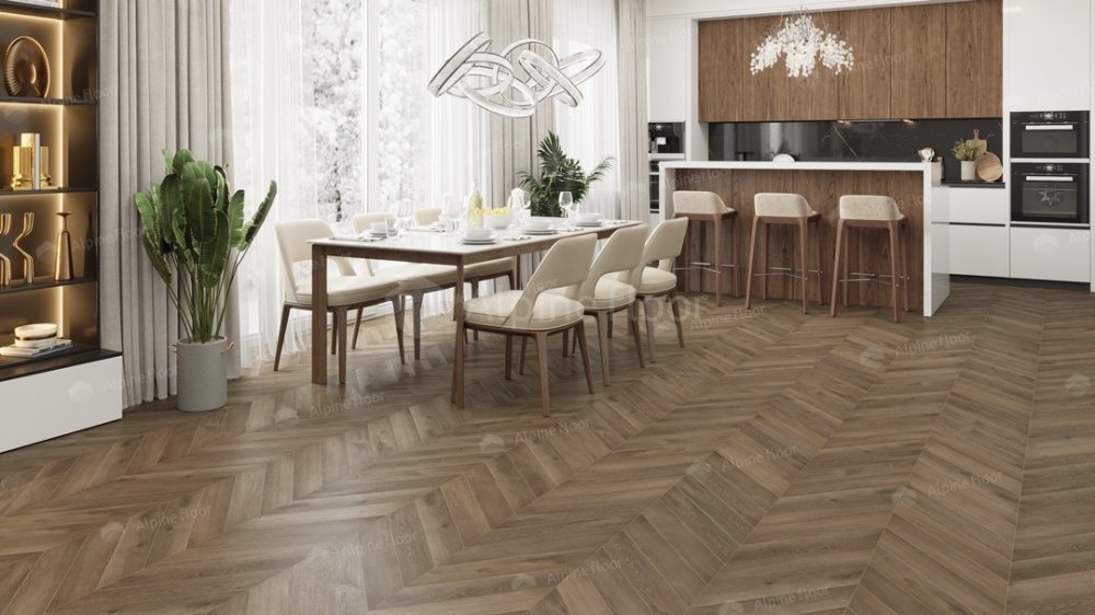 LVT плитка "Alpine Floor" Дуб Насыщенный (555*127*2,5 мм) — купить в Великом Новгороде