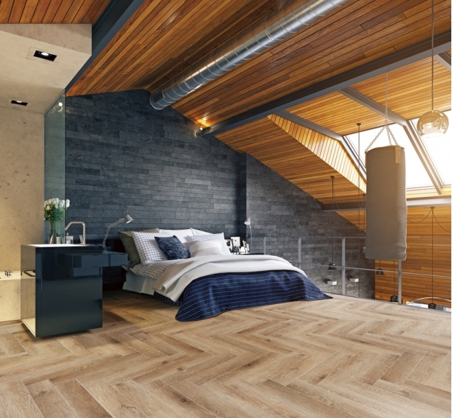 Виниловый ламинат SPC "Cronafloor" Herringbone Дуб Монпелье (640*128*4,5 мм) — купить в Великом Новгороде