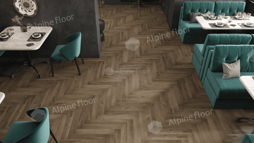 Ламинат "Alpine Floor" Herringbone 12 PRO Дуб Анжу (606*101*12 мм) — купить в Великом Новгороде