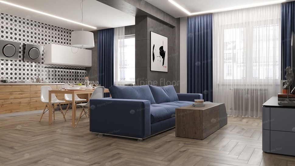 Виниловая плитка "Alpine Floor" Parquet LVT Дуб Исида (590*118*2,5 мм) — купить в Великом Новгороде