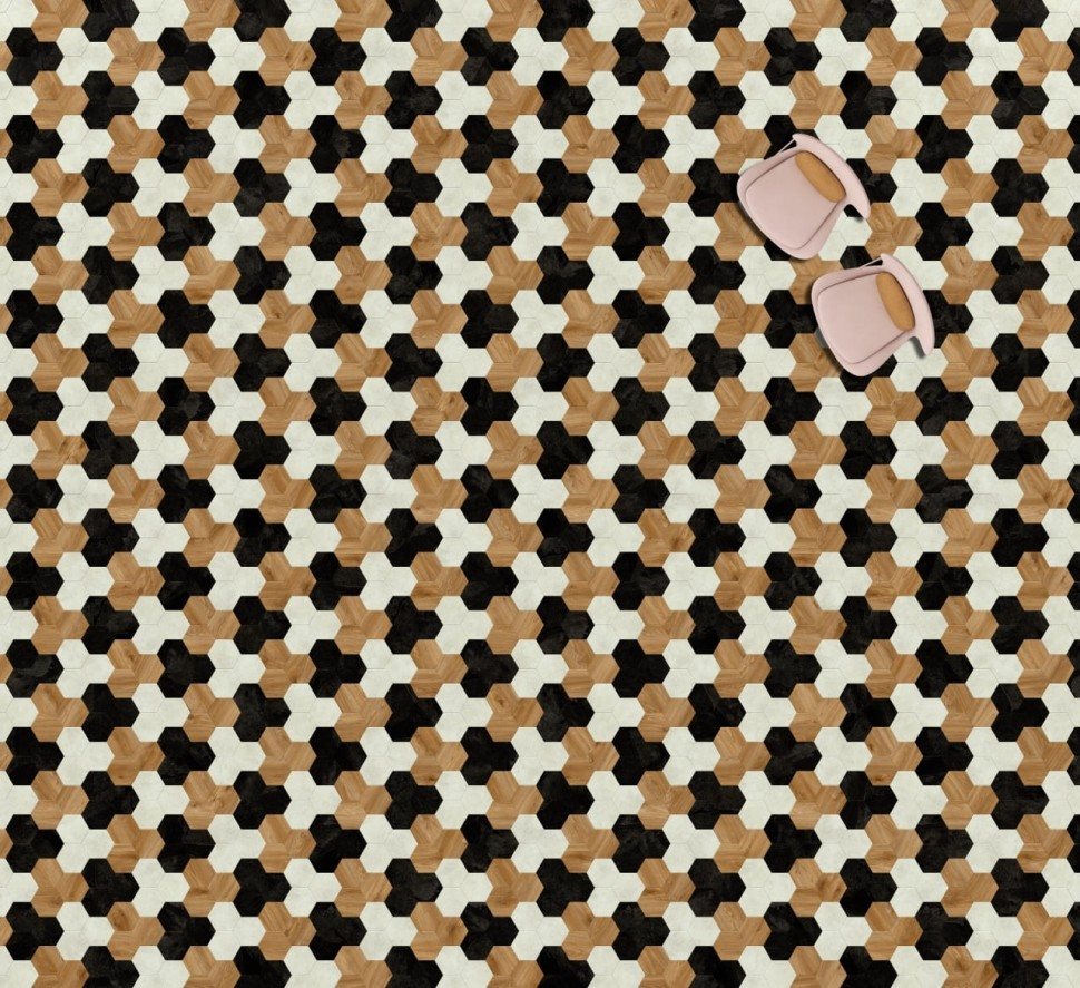 Виниловая плитка "Moduleo" Moods Hexagon 354 (226,32*196*2,5 мм) — купить в Великом Новгороде