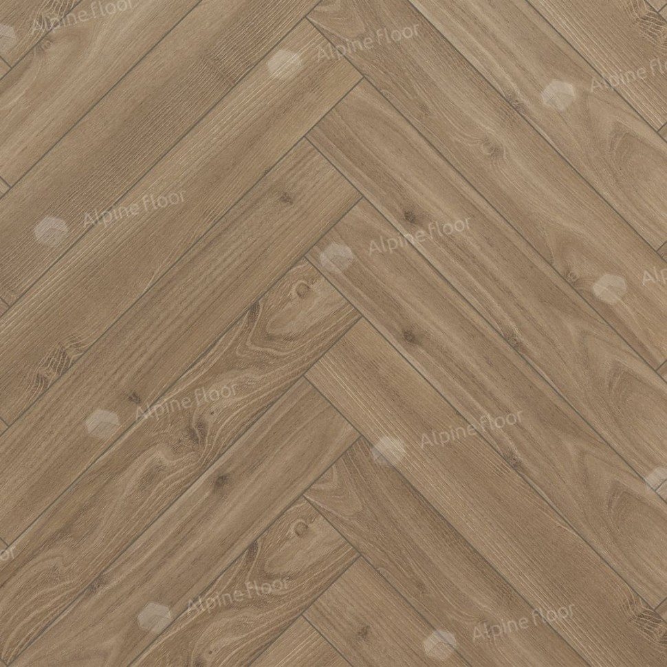 Ламинат "Alpine Floor" Herringbone 12 Дуб Калабрия (600*100*12 мм) — купить в Великом Новгороде