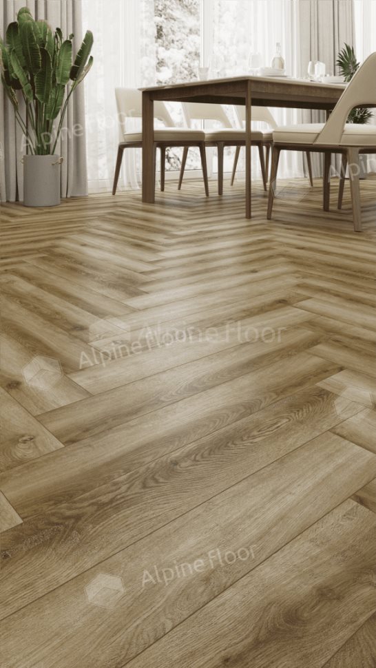 Ламинат "Alpine Floor" Herringbone 12 PRO Дуб Марсель (606*101*12 мм) — купить в Великом Новгороде