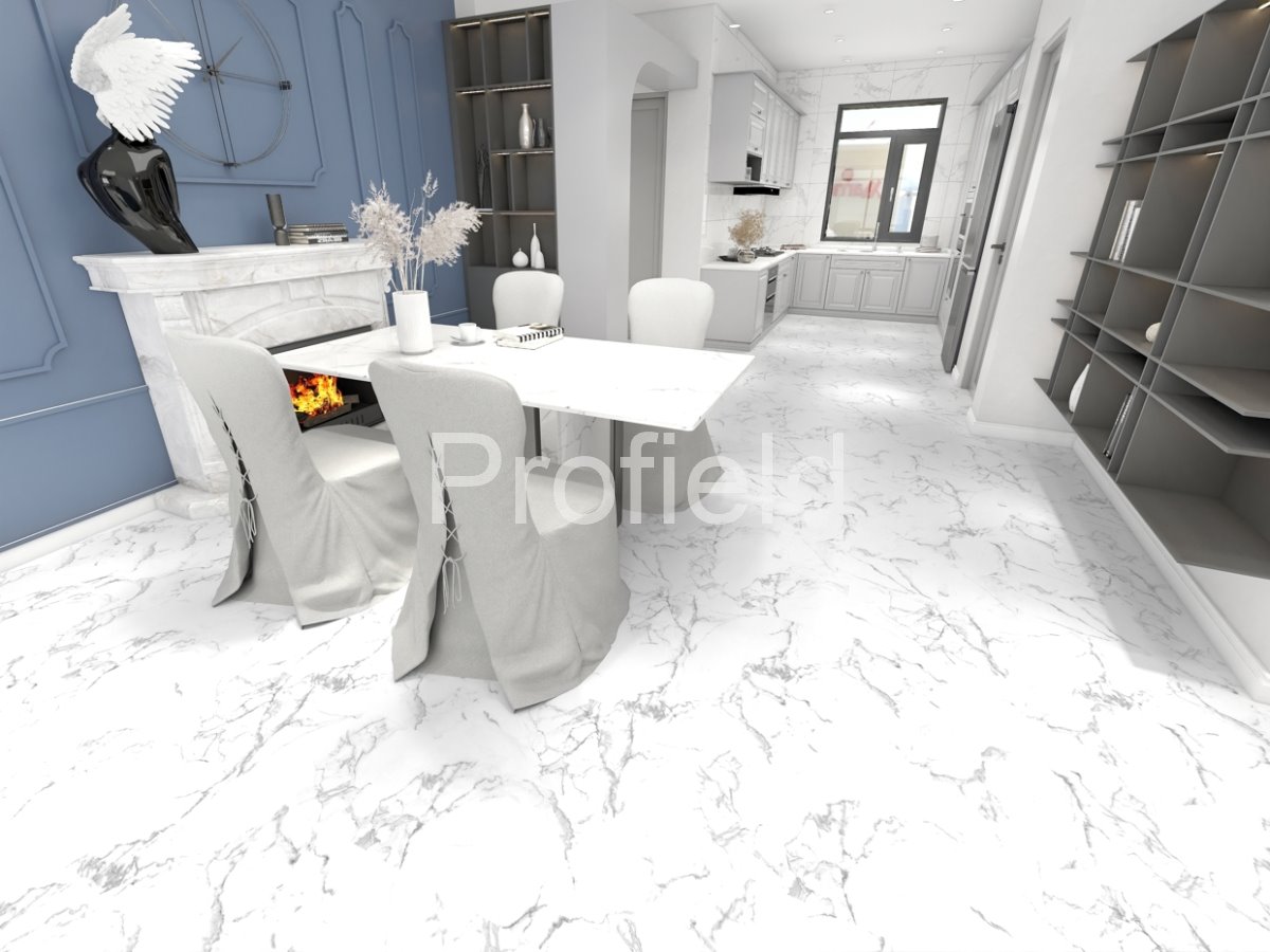 HSPC ламинат "Profield" Камень белый (610*305*5,5 мм) — купить в Великом Новгороде