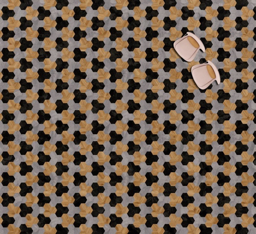 Виниловая плитка "Moduleo" Moods Hexagon 353 (226,32*196*2,5 мм) — купить в Великом Новгороде