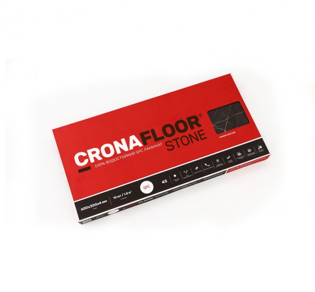 SPC ламинат "CronaFloor" Stone 4V Ноче (600*300*4 мм) — купить в Великом Новгороде