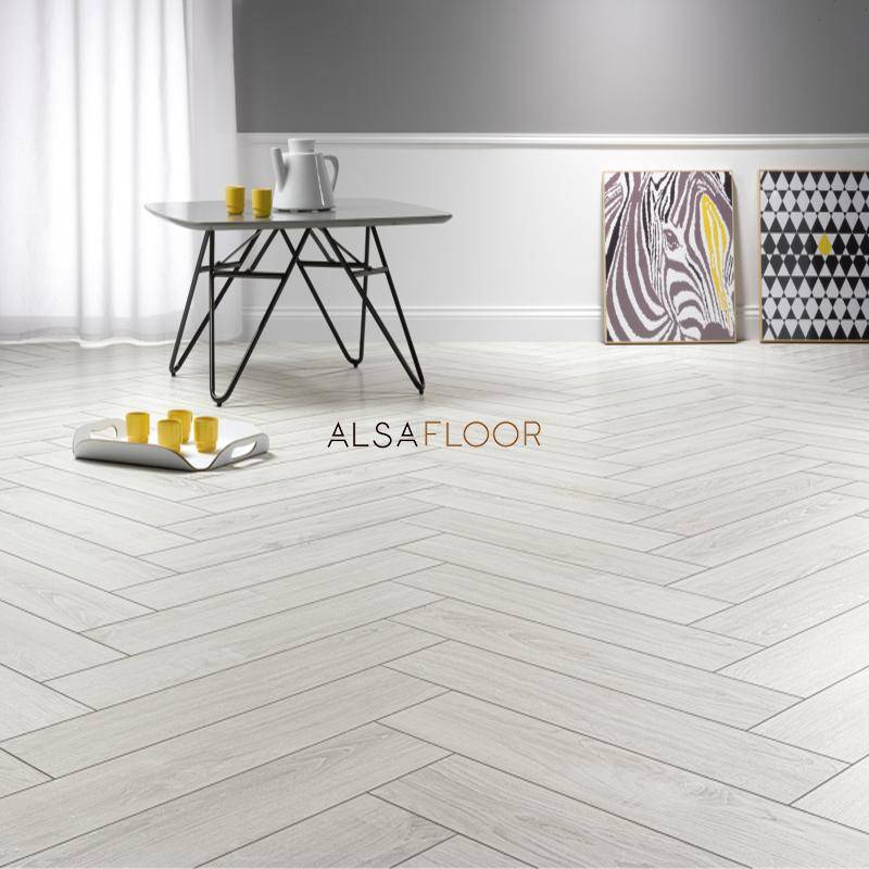 Ламинат "Alsafloor" Herringbone Дуб Полярный (640*143*12 мм) — купить в Великом Новгороде