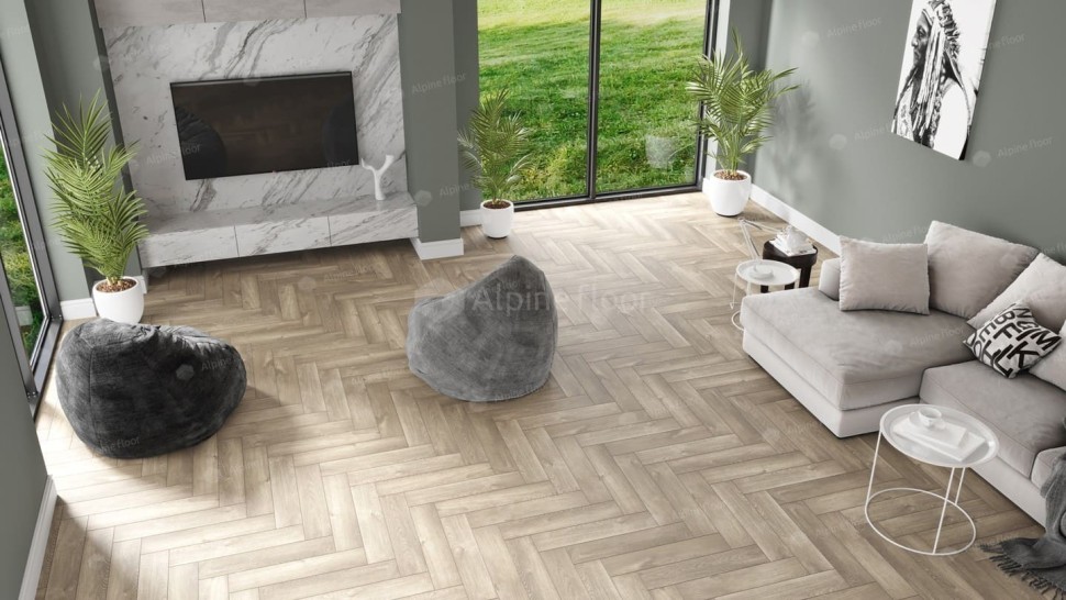 Виниловая плитка "Alpine Floor" Parquet LVT Дуб Натуральный Отбеленный (590*118*2,5 мм) — купить в Великом Новгороде