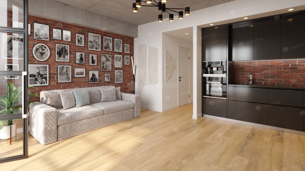 SPC Ламинат "Alpine Floor" Дуб медовый (1220*183*8 мм) — купить в Великом Новгороде