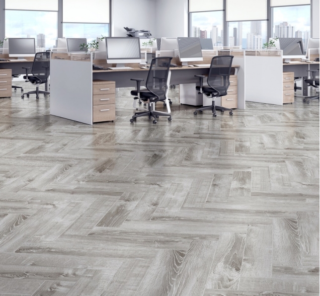 Виниловый ламинат SPC "Cronafloor" Herringbone Дуб Страсбург (640*128*4,5 мм) — купить в Великом Новгороде
