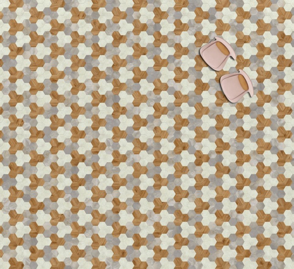Виниловая плитка "Moduleo" Moods Hexagon 351 (226,32*196*2,5 мм) — купить в Великом Новгороде