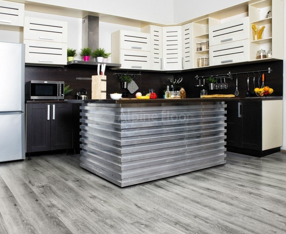 Замковая ПВХ плитка "Alpine Floor" Ясень Серый  (1220*183*4мм) — купить в Великом Новгороде