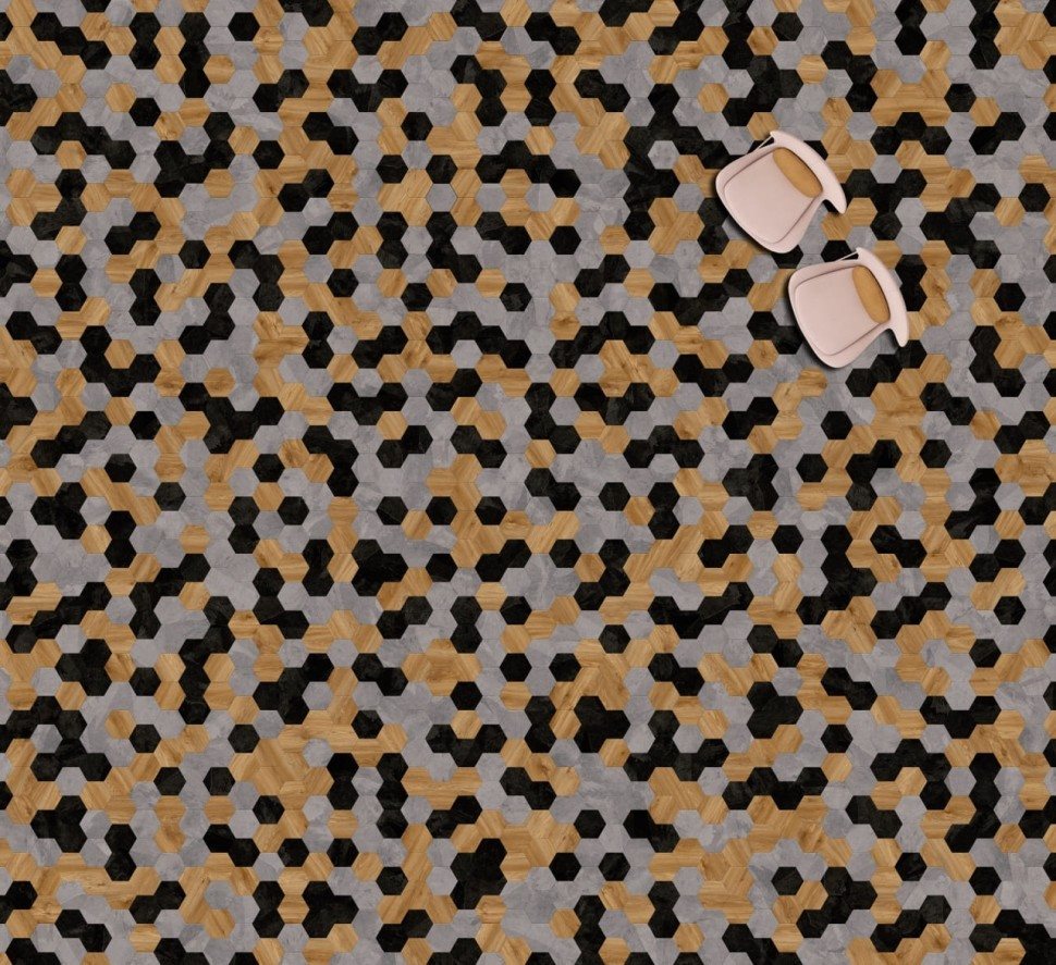 Виниловая плитка "Moduleo" Moods Hexagon 343 (226,32*196*2,5 мм) — купить в Великом Новгороде