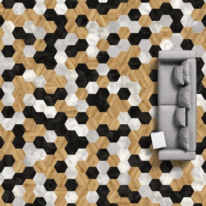 Виниловая плитка Big Hexagon 260 (452,64*392*2,5 мм) — купить в Великом Новгороде