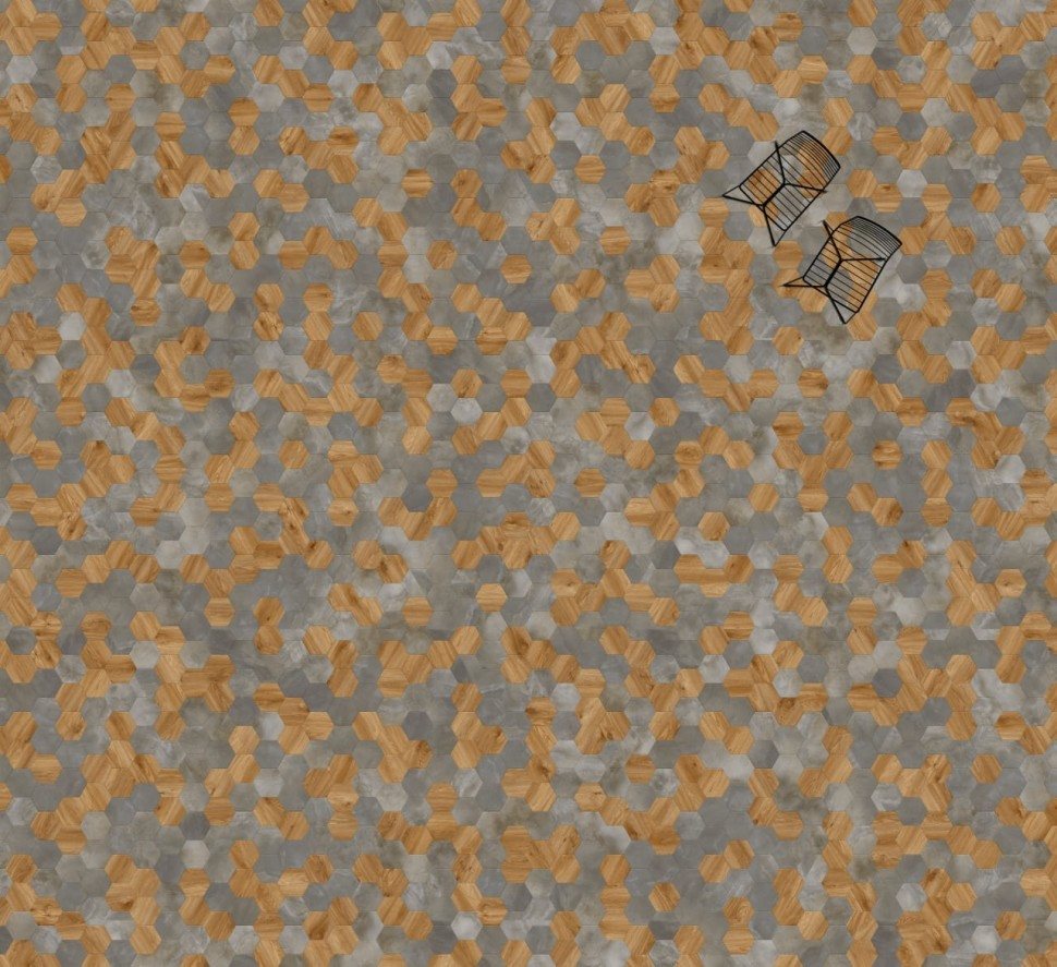 Виниловая плитка "Moduleo" Moods Hexagon 323 (226,32*196*2,5 мм) — купить в Великом Новгороде