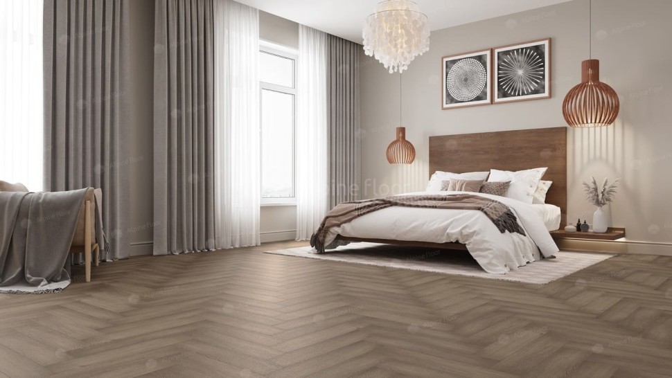Виниловая плитка "Alpine Floor" Parquet LVT Дуб Насыщенный (590*118*2,5 мм) — купить в Великом Новгороде