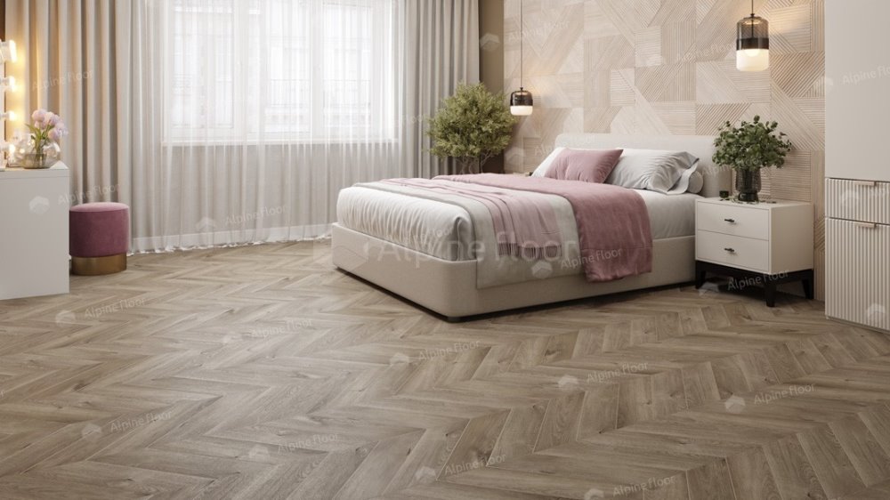 LVT плитка "Alpine Floor" Дуб Натуральный Отбеленный (555*127*2,5 мм) — купить в Великом Новгороде