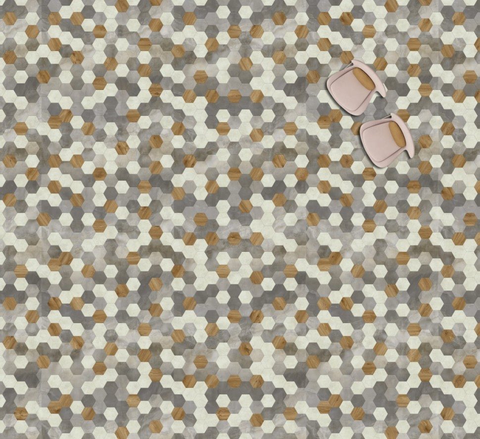 Виниловая плитка "Moduleo" Moods Hexagon 348 (226,32*196*2,5 мм) — купить в Великом Новгороде