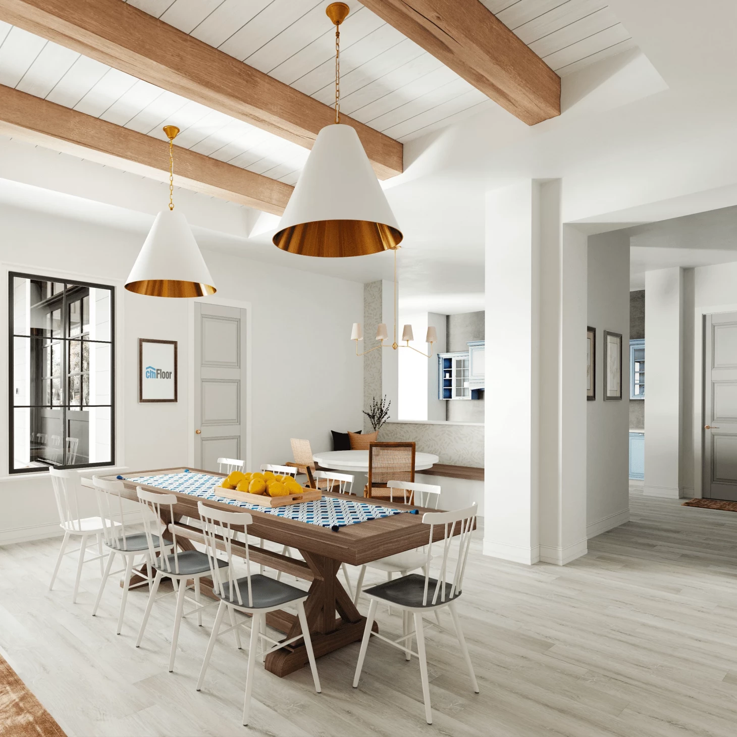 SPC плитка для пола Дуб Ледяной (1220*180*4 мм) — купить в Великом Новгороде