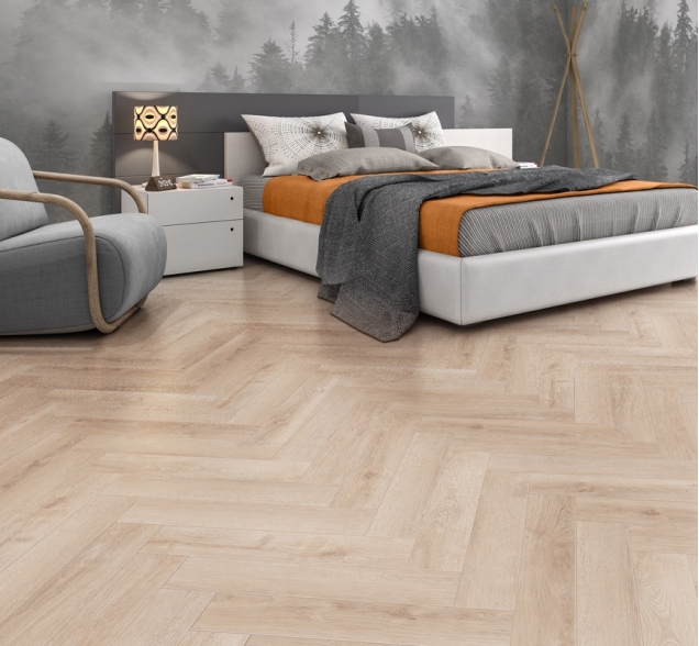 Виниловый ламинат SPC "Cronafloor" Herringbone Дуб Дижон (640*128*4,5 мм) — купить в Великом Новгороде