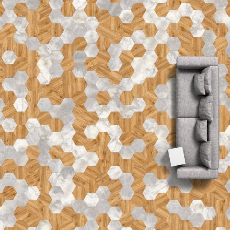Виниловая плитка Big Hexagon 261 (452,64*392*2,5 мм) — купить в Великом Новгороде