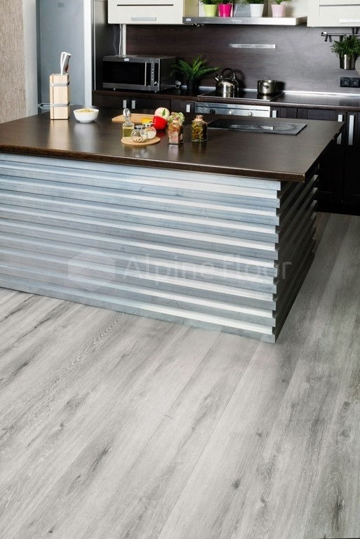 Замковая ПВХ плитка "Alpine Floor" Ясень Серый  (1220*183*4мм) — купить в Великом Новгороде
