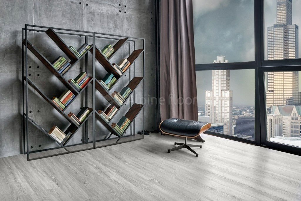 Замковая ПВХ плитка Секвойя Снежная  (1219*184*3,2мм) — купить в Великом Новгороде