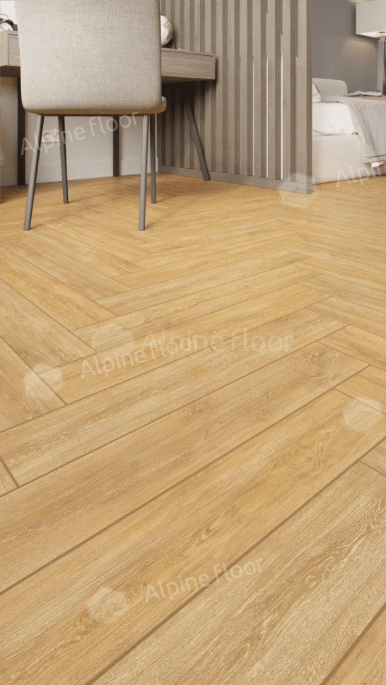 Ламинат "Alpine Floor" Herringbone 12 PRO Дуб Тулуза (606*101*12 мм) — купить в Великом Новгороде